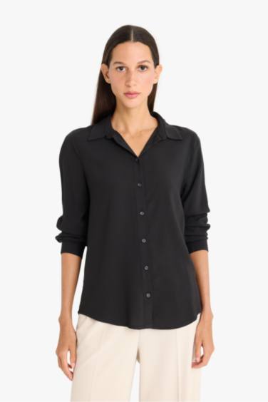 قميص ردن طويل قصة عادية