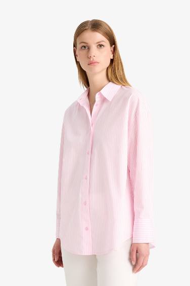 قميص ردن طويل بوبلين اوفر سايز