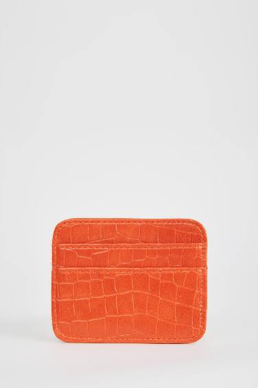 حافظة بطاقات جلد التمساح من الجلد الصناعي للسيدات