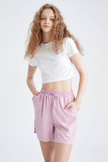 Relax Fit Tie Waist Viscose Short