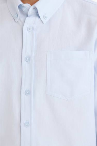 قميص بيزك سادة ولادي ردن طويل وياخة بولو