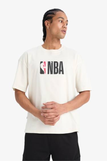 DeFactoFit NBA Wordmark Oversize Fit T-Shirt