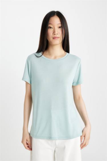 Regular Fit Crew Neck Casual Short Sleeve T-Shirt