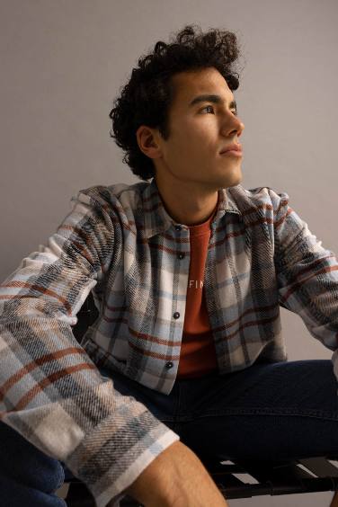 Сорочка з довгим рукавом стандартного крою у клітку Woodcutter для чоловіків