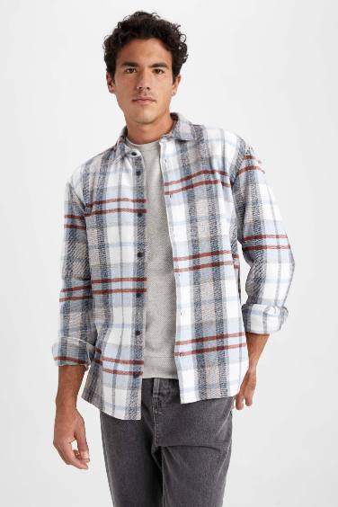 Сорочка з довгим рукавом стандартного крою у клітку Woodcutter для чоловіків