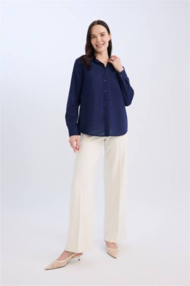 Regular Fit Basic Pocket Long Sleeve Shirt