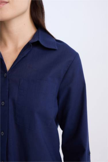 Regular Fit Basic Pocket Long Sleeve Shirt