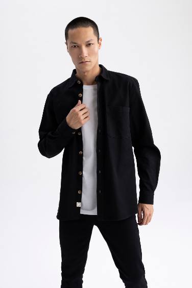 Regular Fit Long Sleeve Cotton Shirt