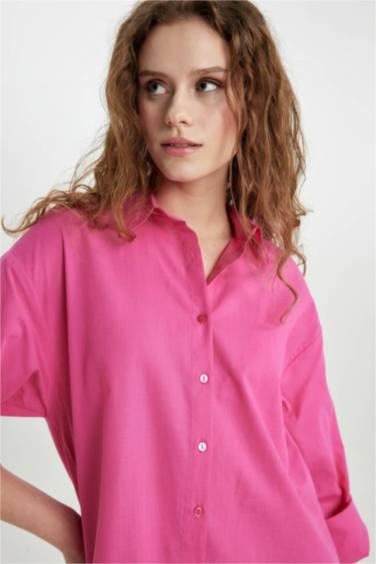 Fall in Love Regular Fit Beach Shirt