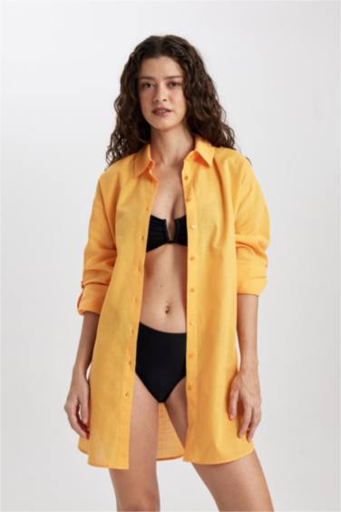 Fall in Love Regular Fit Beach Shirt