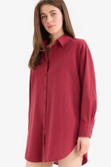 Fall in Love Regular Fit Cotton Beach Shirt