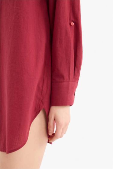 Fall in Love Regular Fit Cotton Beach Shirt