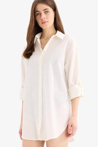 Fall in Love Regular Fit Beach Shirt