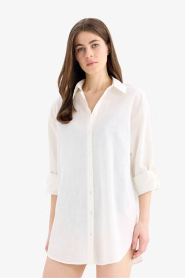 Fall in Love Regular Fit Beach Shirt