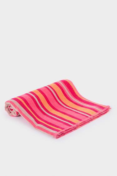 Kadın Desenli Pamuklu Plaj Havlusu