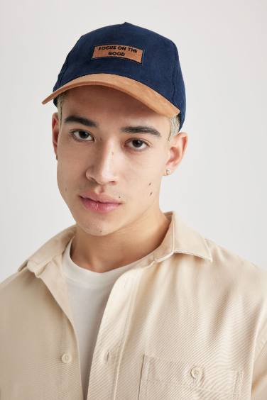 Man Suede Color Block Hat