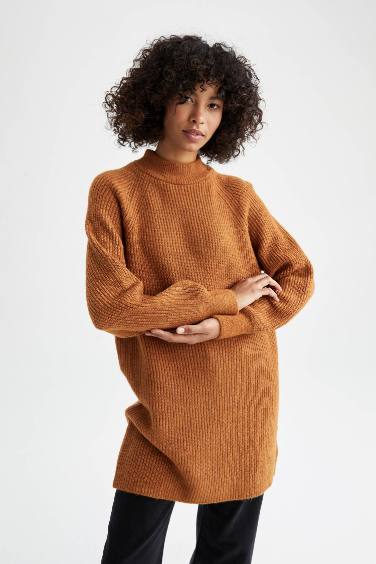 Regular Fit Half Turtleneck Tunic