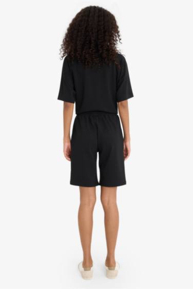 Regular Fıt İnce Sweatshirt Kumaşı Bermuda - Görsel 6