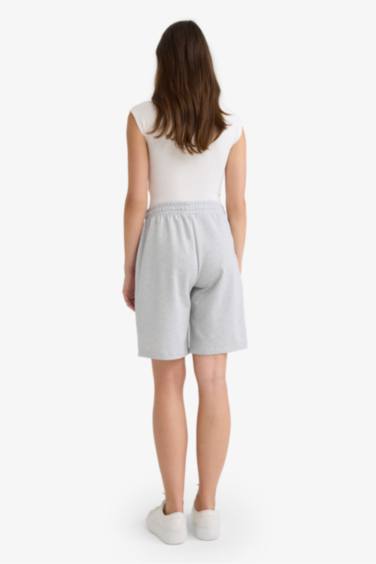 Regular Fıt İnce Sweatshirt Kumaşı Bermuda - Görsel 9