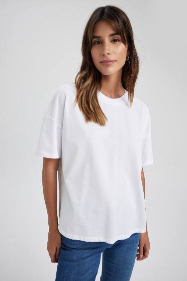 Oversize Fit Crew Neck Short Sleeve T-Shirt