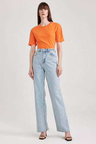 Regular Fit Crew Neck Short Sleeve Cotton T-Shirt