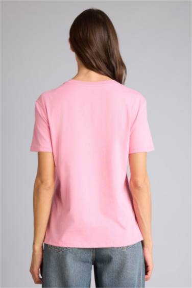 Regular Fıt Basıc Penye Tişört - Görsel 5