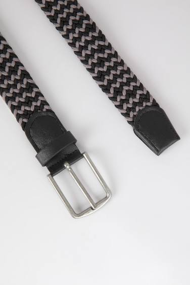 Men's Rectangle Buckle Denim Belt