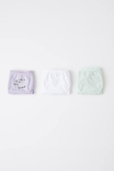 Lot de 3 slips fille en coton imprimé