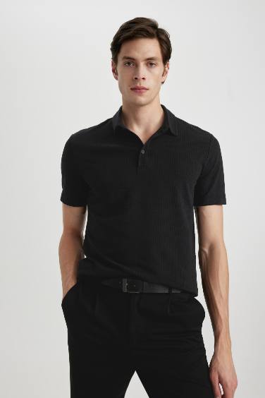 Slim Fit Cotton Short Sleeve Polo T-Shirt