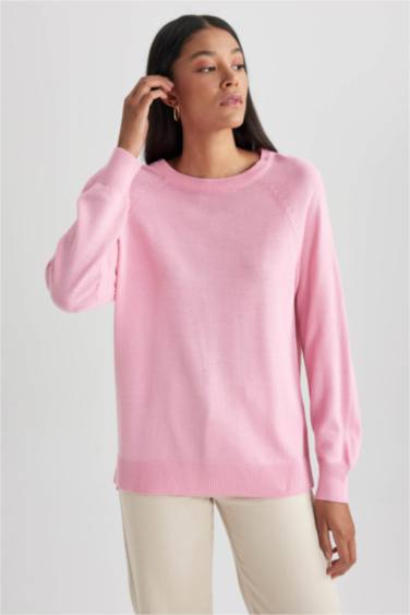 Relax Fit Crew Neck Basic Pullover