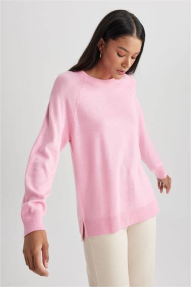 Relax Fit Crew Neck Basic Pullover