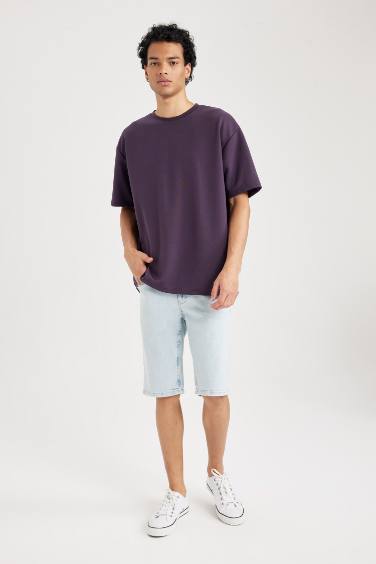 Oversize Fit Crew Neck Short Sleeve T-Shirt