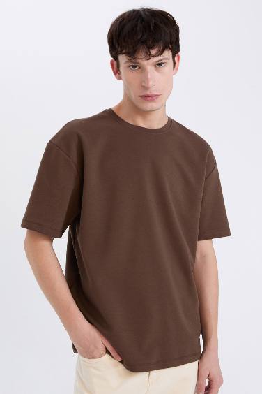 Oversize Fit Crew Neck Basic Short Sleeve T-Shirt