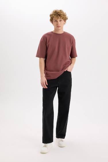 Oversize Fit Crew Neck Basic Short Sleeve T-Shirt