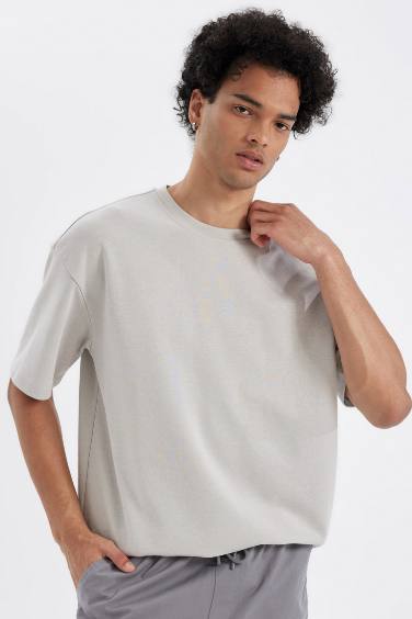 Oversize Fit Crew Neck Basic Heavy Fabric T-Shirt