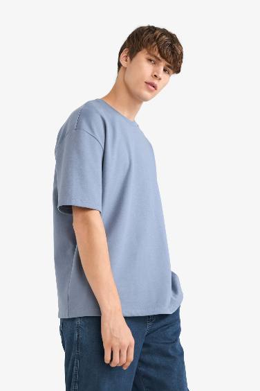 Oversize Fit Crew Neck Heavy Fabric Basic T-Shirt