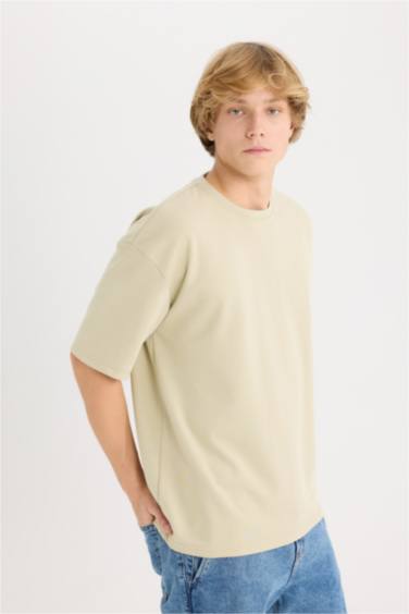 Футболка из хлопка оверсайз с круглым вырезом