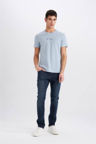 تيشيرت مطبوع سليم فيت برقبة مستديرة