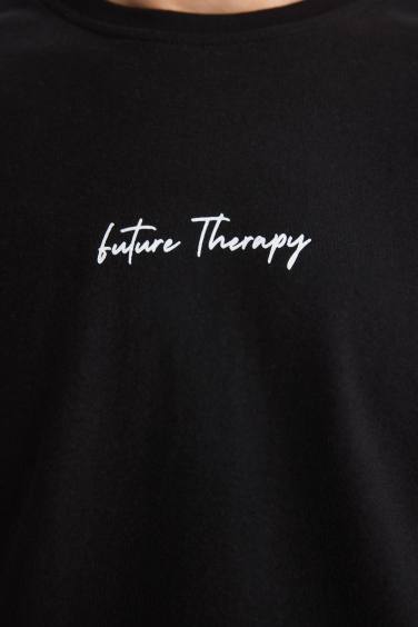 Slim Fit Crew Neck Printed Short Sleeve T-Shirt