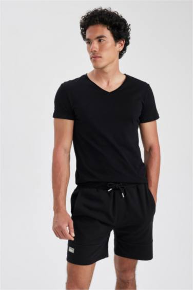 Short Slim Basique en tissu de Sweat