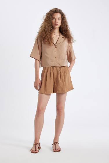 Regular Fit Normal Waist Short Leg Modal Shorts