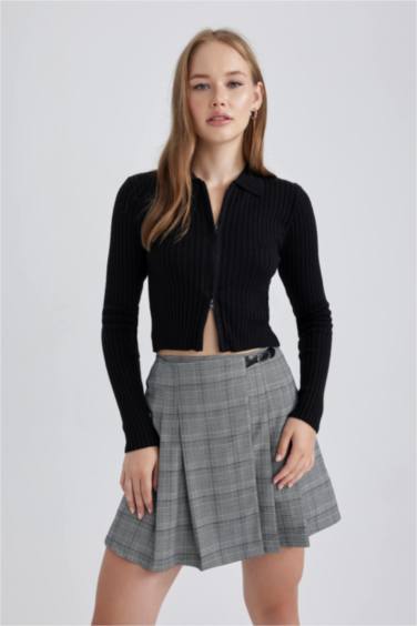 Regular Fit Polo Collar Knitwear Cardigan