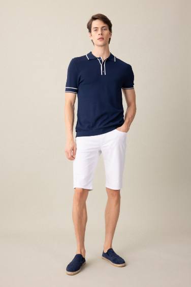 Slim Fit Jean Bermuda Shorts