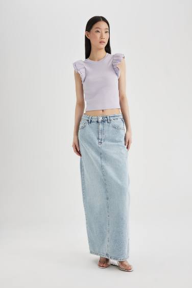 Slim Fit Crew Neck Camisole Short Sleeve T-Shirt