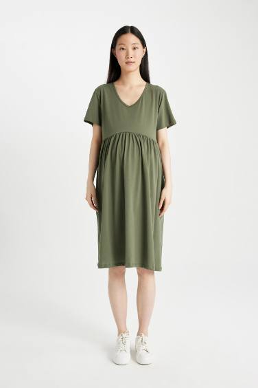 Robe de Maternité courte à coupe régulière