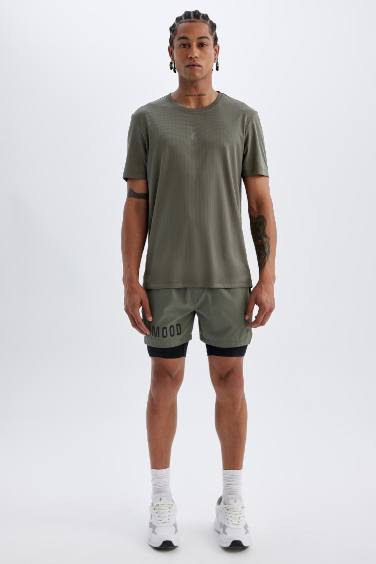 DeFactoFit Slim Fit Printed Sports T-Shirt