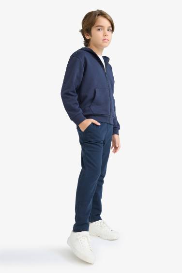 Erkek Çocuk Beli Lastikli Düz Paça Basic Düz Eşofman Altı