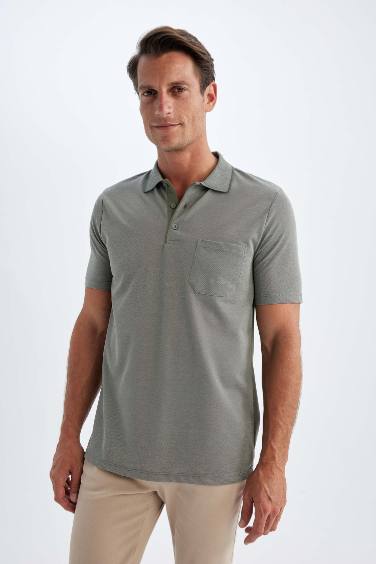 Regular Fit Polo Collar Pique Polo T-Shirt