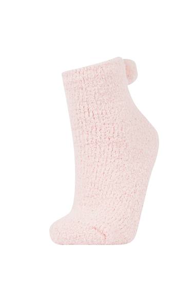 Kadın Ponpon 2'li Ev Çorabı