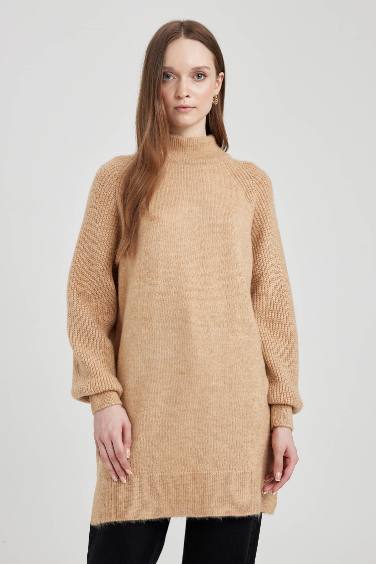 Regular Fit Half Turtleneck Tunic